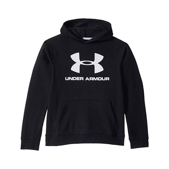 Under Armour Kids Logo Hoodie (Big Kids M), Black - Picture 4 of 4